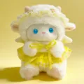 Simpatico peluche pecora Lolita dolce bambola di stoffa con vestito giallo regalo - 18cm / Giallo