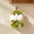 Süßer grüner flauschiger Hamster Plüschtier Taschenanhänger niedlicher Schlüsselanhänger - Grüne Katze