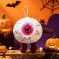 Halloween peluche globe oculaire porte-clés mignon effrayant jouet en peluche pendentif sac poupée - Rose
