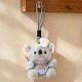 Niedlicher Plüsch Koala Schlüsselanhänger mit Kochhut und blauem Lätzchen, weiche Tasche. - Chef Koala