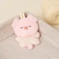 Cute little pink pig plush toy pendant, soft stuffed doll keychain bag decoration. - Pig
