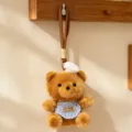 Süßer brauner Bär Plüschtier Schlüsselanhänger, flauschiger Anhänger mit Kochmütze und Schürze. - Brauner Bär-Koch
