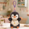 Cute penguin plush toy keychain with hanging loop, soft stuffed animal bag charm and doll. - Penguin
