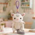 Cute plush sugar glider doll keychain fluffy animal bag pendant soft toy accessory - Flying Squirrel