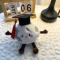 Cute cartoon planet plush toy with graduation cap, soft stuffed moon doll for kids comfort. - 13cm / Moon