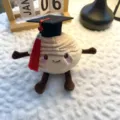 Cute planet plush toy with graduation cap, soft stuffed doll cartoon companion gift for kids. - 13cm / Saturn