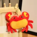 Red Crab Plush Keychain Cute Animal Toy Bag Pendant Fluffy Stuffed Doll Accessory - Crab (15cm)