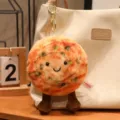 Süßer Frühlingszwiebelkuchen Plüschtier Schlüsselanhänger Kreative Stoffpuppe Tasche - 13cm Frühlingszwiebelpfannkuchen Anhänger