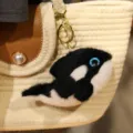 Cute killer whale plush keychain, soft marine animal bag charm for women and girls. - Whale (14cm)