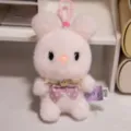 Simatico coniglietto di peluche rosa giocattolo morbido portachiavi ciondolo borsa. - Coniglio In Piedi