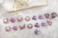 Purple rose flower PET washi tape and sticker set for journaling, beautiful plant design. - Purple Fairy