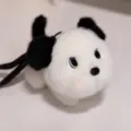 Carino elastico per capelli con cucciolo di peluche, morbido accessorio per donne e bimbi. - Cane Sdraiato