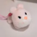 Grazioso animale di peluche rosa coniglietto orso bambola con cinturino per calmare bambini - Coniglio Sdraiato