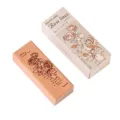 Vintage Blumen Holzstempel Set mit Rosendesign fuer Tagebuchschreiben und Bastelbedarf. - 1 Rose als Geschenk