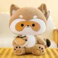 Cute brown raccoon plush toy holding heart pillow with ribbon, soft stuffed doll for kids. - Brown Raccoon / 25 cm (0.22 kg)