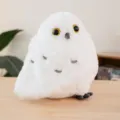 Bonito peluche de búho blanco, adorable animal de peluche suave con grandes ojos para niños. - Muñeca de Búho Mágico Inclinando la Cabeza / 30X20X20CM