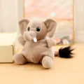 Süßes Kuscheltier Elefant Plüschtier, weiche Stofftier Puppe als tolles Kindergeschenk. - 12cm Anhänger / Grauer Elefant