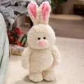 Simpatico coniglietto di peluche in piedi morbida bambola di coniglio per bambini regalo di festa - 32cm 220g / Coniglio Bianco