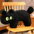 Black cat plush pillow cute soft stuffed animal cushion for sofa home decor bedroom gift - Black Cat Pillow / 40 cm