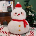 Peluche coussin bonhomme de neige de Noël, jouet doux et mignon pour décoration de fête. - 40CM / Poupée de Bonhomme de Neige de Noël