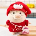 Cute plush pig doll toy wearing red sweater and glasses soft stuffed animal gift - Red Hat