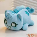Simpatico gatto unicorno di peluche morbido animale imbottito cuscino kawaii per bambini - Gatto Unicorno Cuore Blu