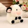 Cute cow plush toy pendant soft stuffed animal bag charm mini doll ornament fluffy gift - Cow Pendant / 10cm