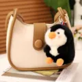Cute fluffy penguin plush keychain bag charm, soft stuffed animal pendant for women girls. - Penguin Pendant / 10cm