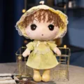 Süße Plüschprinzessin Puppe im Landhausstil mit gelbem Kleid, weiches Kinderspielzeug. - 35 cm / Gelb