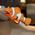 Clownfish plush hand puppet toy for kids interactive storytelling and puppet show performance. - Clownfish Hand Puppet