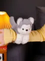 Cute plush animal slap bracelet soft wrist toy cozy decoration accessory for daily wear - Grey Husky