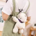 Zaino in peluche pecora bianca carino per bambini, borsa a spalla agnello soffice. - Pecora