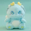 Cute blue dinosaur plush toy stuffed animal soft dragon doll for kids gift and decoration - Blue Dingdang Dragon