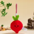 Cute cartoon red radish plush toy bag pendant soft stuffed doll cute hanging ornament gift - Carrot