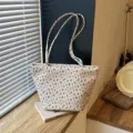 Dames schoudertas met bloemenprint casual grote capaciteit tote shopper voor herfst - Stijl Zonder Hanger / Wit