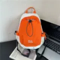 Color-blocking outdoor backpack lightweight camping hiking travel daypack sports bag - Orange