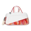 White red large travel duffel bag fitness gym handbag short trip luggage carrier for daily use - Red