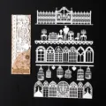 Papel decorativo de encaje serie vacaciones para scrapbooking y diario de bricolaje. - Castillo de Ensueño