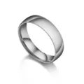 Silberner Edelstahl schlichter Ehering minimalistischer Bandring Ring Variante Alltag - Größe 7 / Herren Stahlfarbe