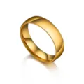 Goldener Edelstahl minimalistischer schlichter Bandring fuer Damen und Herren, Hochzeit Schmuck. - Größe 7 / Herren Goldfarbe
