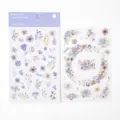 Momemo botanische transferstickers dagboek decoratie 2 vel tuin in paars ontwerp stijl - Paarse Tuin