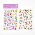 Watercolor butterfly and bird transfer sticker sheets, botanical journal decorative art supplies. - Blossom Of Butterfly