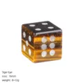 Natural Tiger Eye gemstone dice 16mm game accessory for board games and home decor display. - Tiger's Eye / 1 Piece/Pack