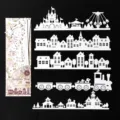Conjunto de papel encaje diario vacaciones largas, suministros decorativos scrapbook cuento hadas. - Pueblo de Cuento de Hadas