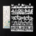 Papel de encaje hueco largo material scrapbooking bricolaje decorativo conjunto 5pz - Todo es Animista