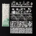Strisce di carta pizzo floreale decorativo scrapbooking diario fai da te sfondo cavo - Pieno di Fiori