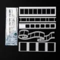 Striscia di carta in pizzo cavo paesaggistico lungo per diario fai da te scrapbooking. - Congelamento del Film