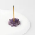 Soporte de incienso de ágata de cristal natural loto base de varilla aromaterapia - Amatista