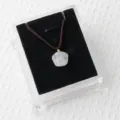 Natural gemstone crystal cat paw pendant necklace with adjustable brown cord for women and girls. - White Crystal