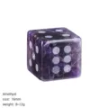 Natural gemstone amethyst dice 16mm game piece crystal dice for table games collection. - Amethyst / 1 Piece/Pack